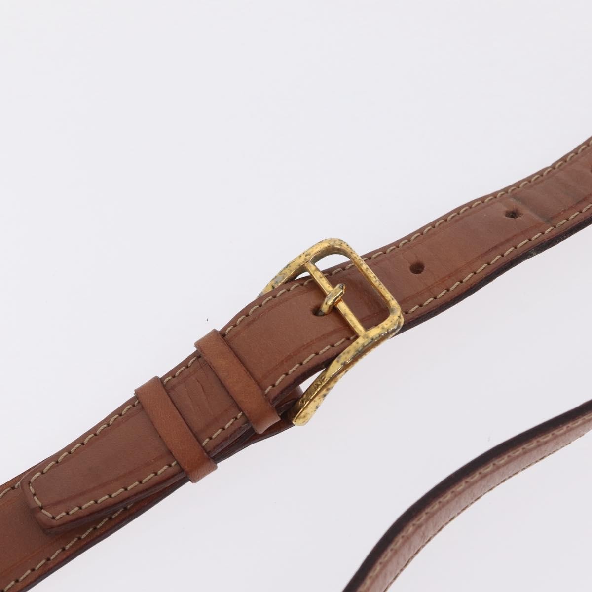 Celine Macadam Shoulder Canvas, Brown, Canvas, Crossbody Bag