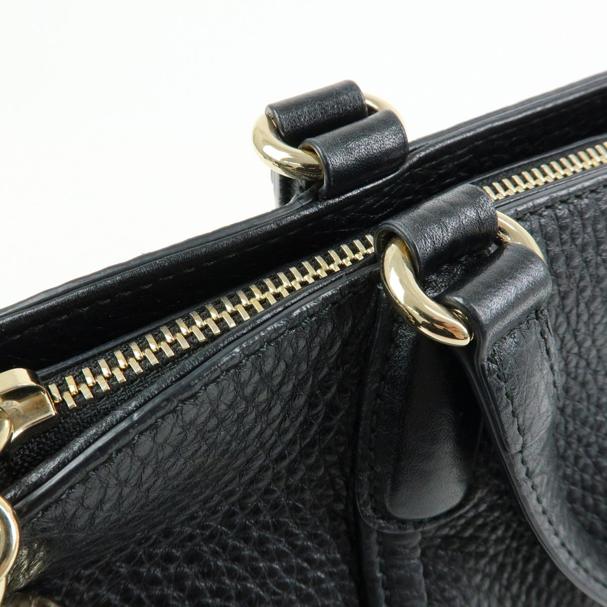 Gucci Soho Convertible Top Handle Leather, Black, Leather, Handbag