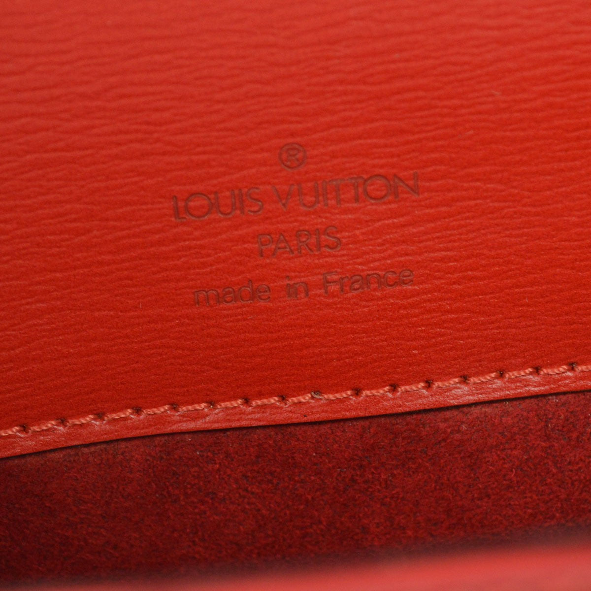 Louis Vuitton Buci Epi Leather, Red, Leather, Handbag