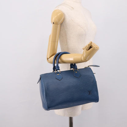Louis Vuitton Speedy Epi Leather, Blue, Leather, Handbag
