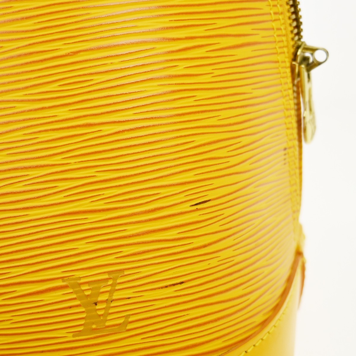 Louis Vuitton Alma Epi, Yellow, Leather, Handbag