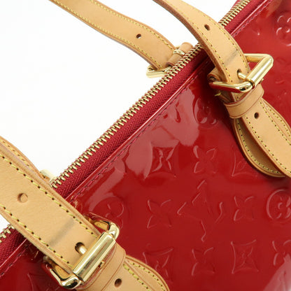 Louis Vuitton Rosewood Avenue Monogram Vernis, Red, Patent Leather, Handbag