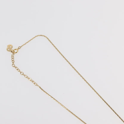 Christian Dior Logo Pendant Metal, Gold, Metal, Necklace