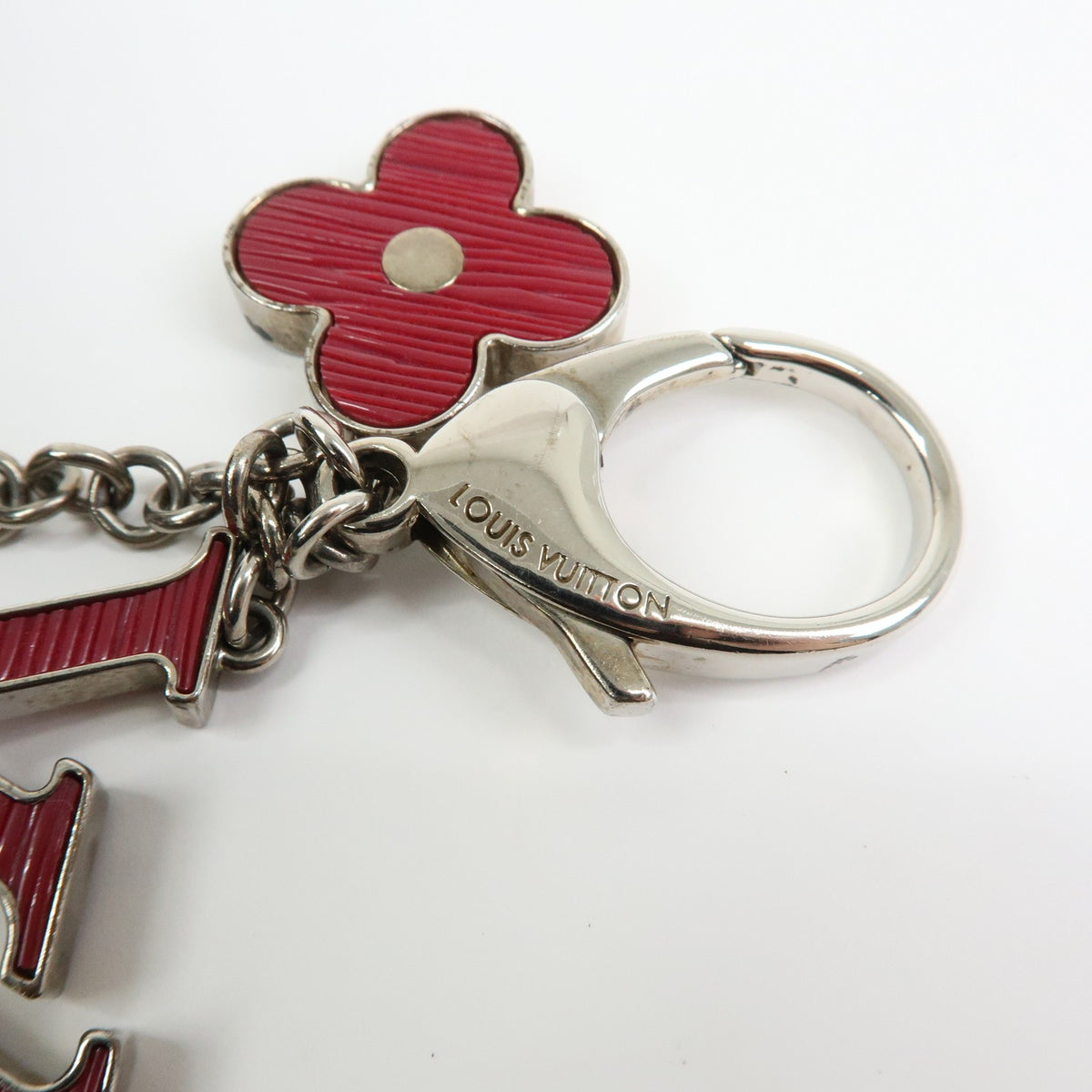 Louis Vuitton Fleur d'Epi Bag Charm Resin and Brass, Burgundy, Metal, Charm