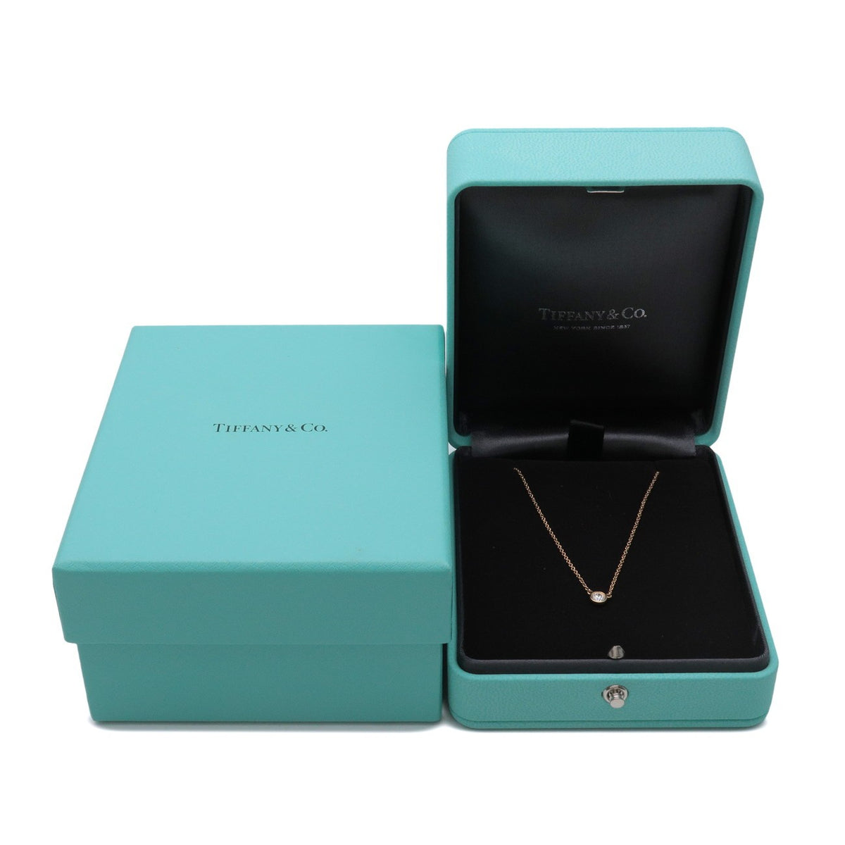 Tiffany & Co. Elsa Peretti Diamonds By The Yard Pendant 18K Yellow Gold with Diamond, Gold, Yellow Gold, Necklace