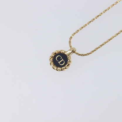 Christian Dior CD Pendant Metal, Gold, Metal, Necklace