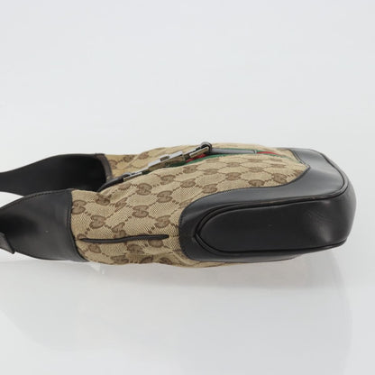 Gucci Web Jackie O Hobo GG Canvas, Beige, Canvas, Shoulder Bag