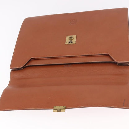 Loewe Anagram Business Leather, Brown, Leather, Briefcase