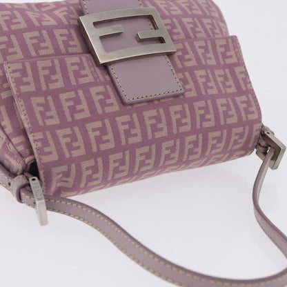 Fendi Baguette Zucchino Canvas, Purple, Canvas, Handbag