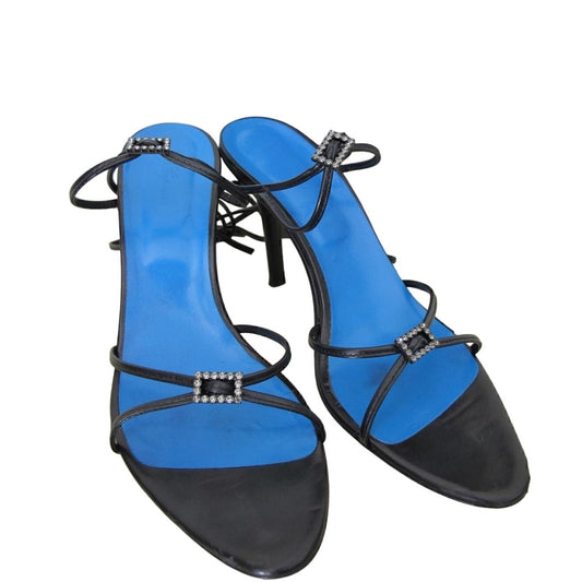 Les Copains Sandals 9.5 US Blue Black