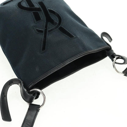 Saint Laurent Vintage Canvas, Black, Canvas, Handbag