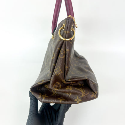 Louis Vuitton Pallas Tote Monogram Canvas with Leather, Brown, Canvas, Handbag