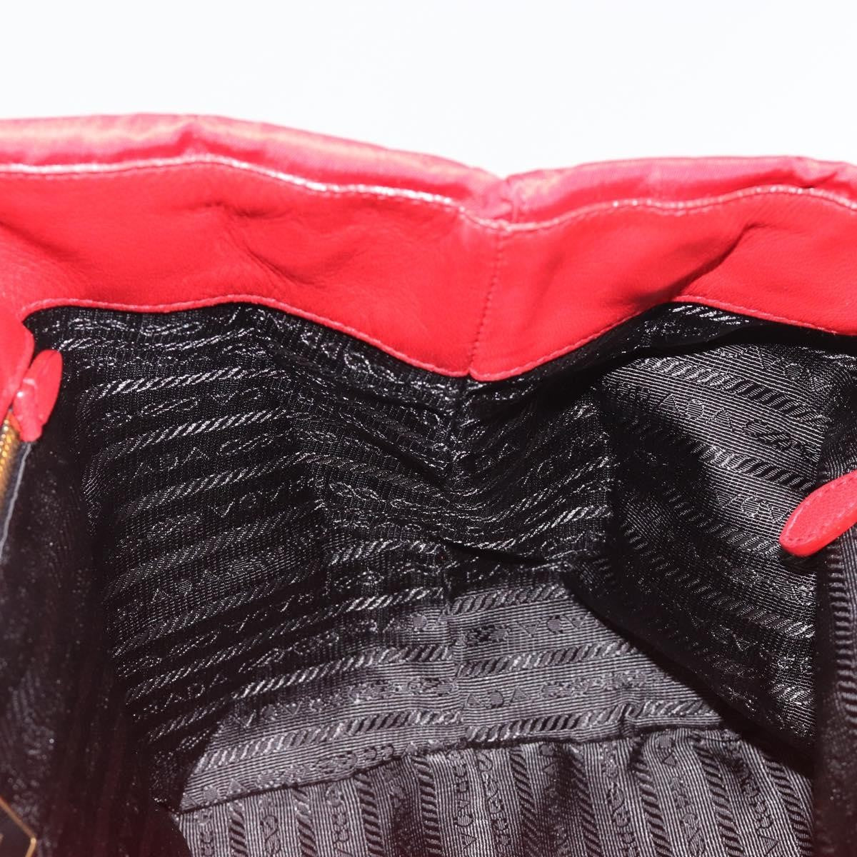 Prada Bow Tote Tessuto with Leather, Red, Nylon, Tote Bag