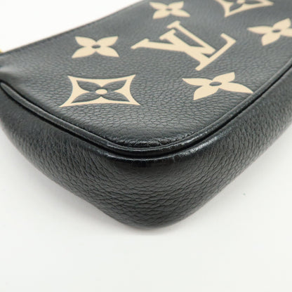 Louis Vuitton Pochette Accessoires Bicolor Monogram Empreinte Giant, Black, Leather, Clutch