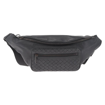 Bottega Veneta Light Waist Intrecciato Leather, Gray, Leather, Handbag