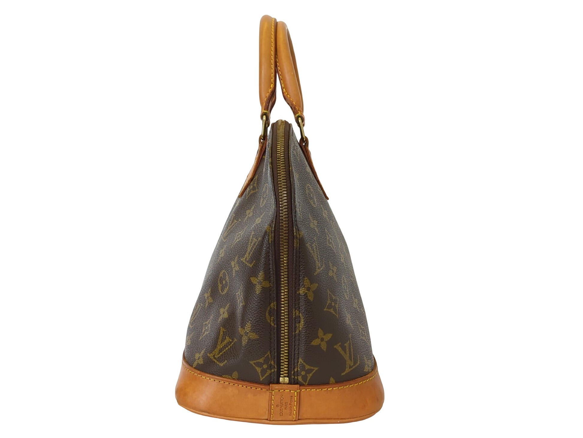 Louis Vuitton Alma Monogram Canvas, Brown, Canvas, Handbag