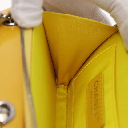 Chanel Pocket Box Camera Case Quilted Patent, Yellow, Patent Leather, Crossbody Bag