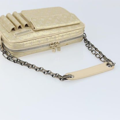 Louis Vuitton McKenna Mini Lin, Gold, Canvas, Shoulder Bag