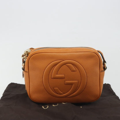 Gucci Soho Disco Leather, Orange, Leather, Shoulder Bag