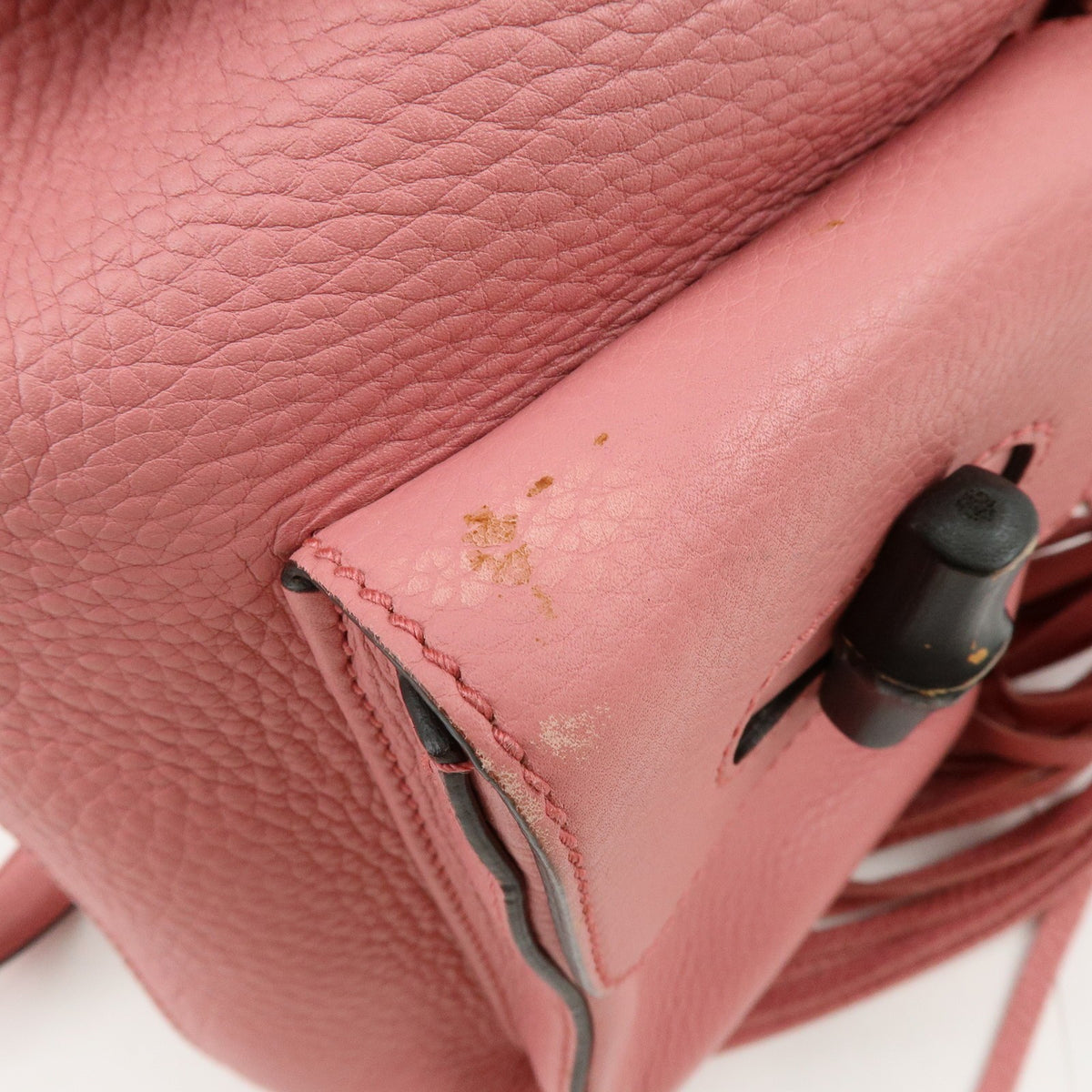 Gucci Bamboo Tassel Leather, Pink, Leather, Backpack