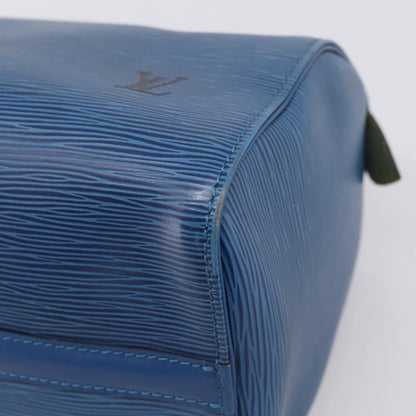 Louis Vuitton Speedy Epi Leather, Blue, Leather, Handbag