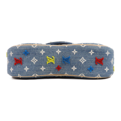 Louis Vuitton New Wave Denim, Blue, Denim, Crossbody Bag