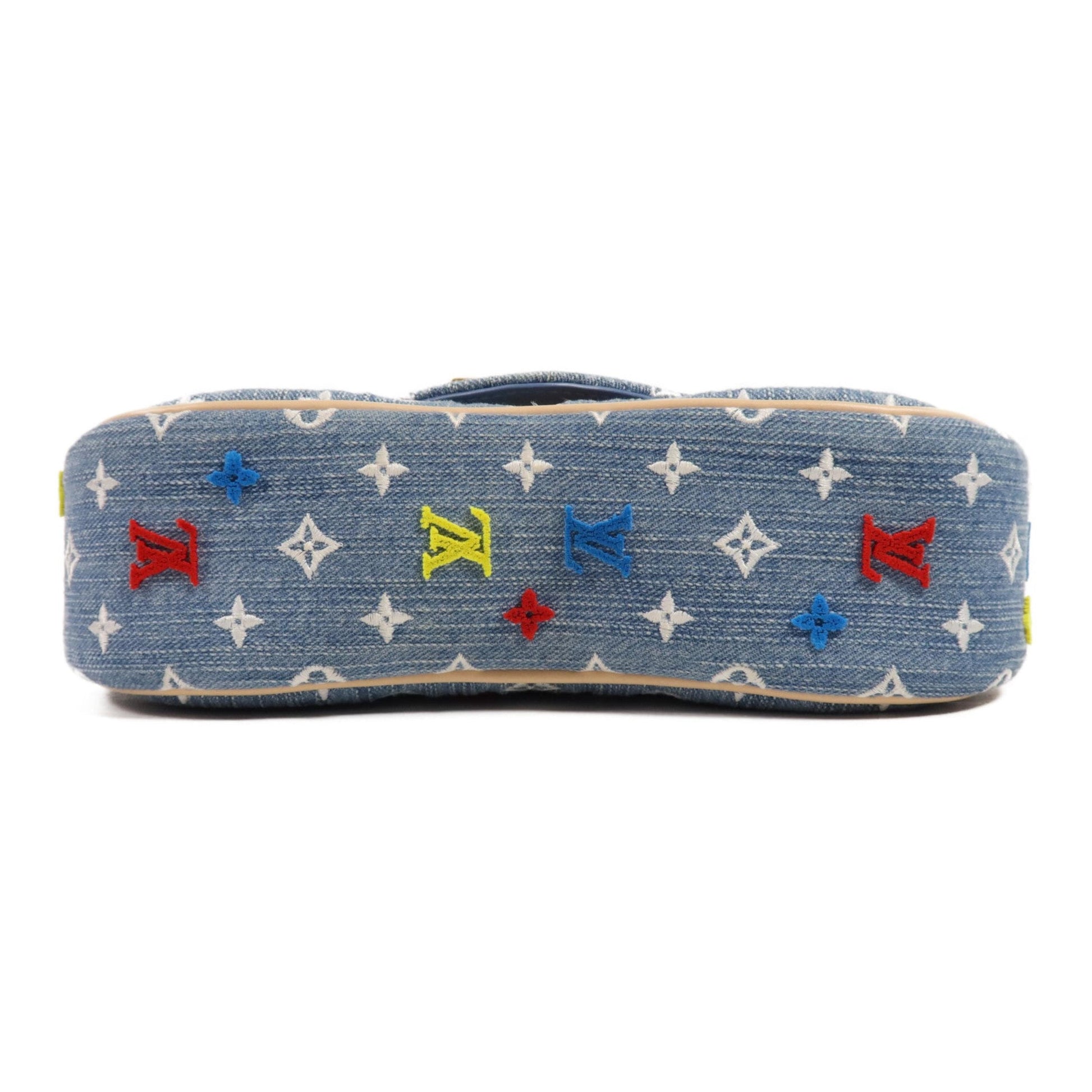 Louis Vuitton New Wave Denim, Blue, Denim, Crossbody Bag