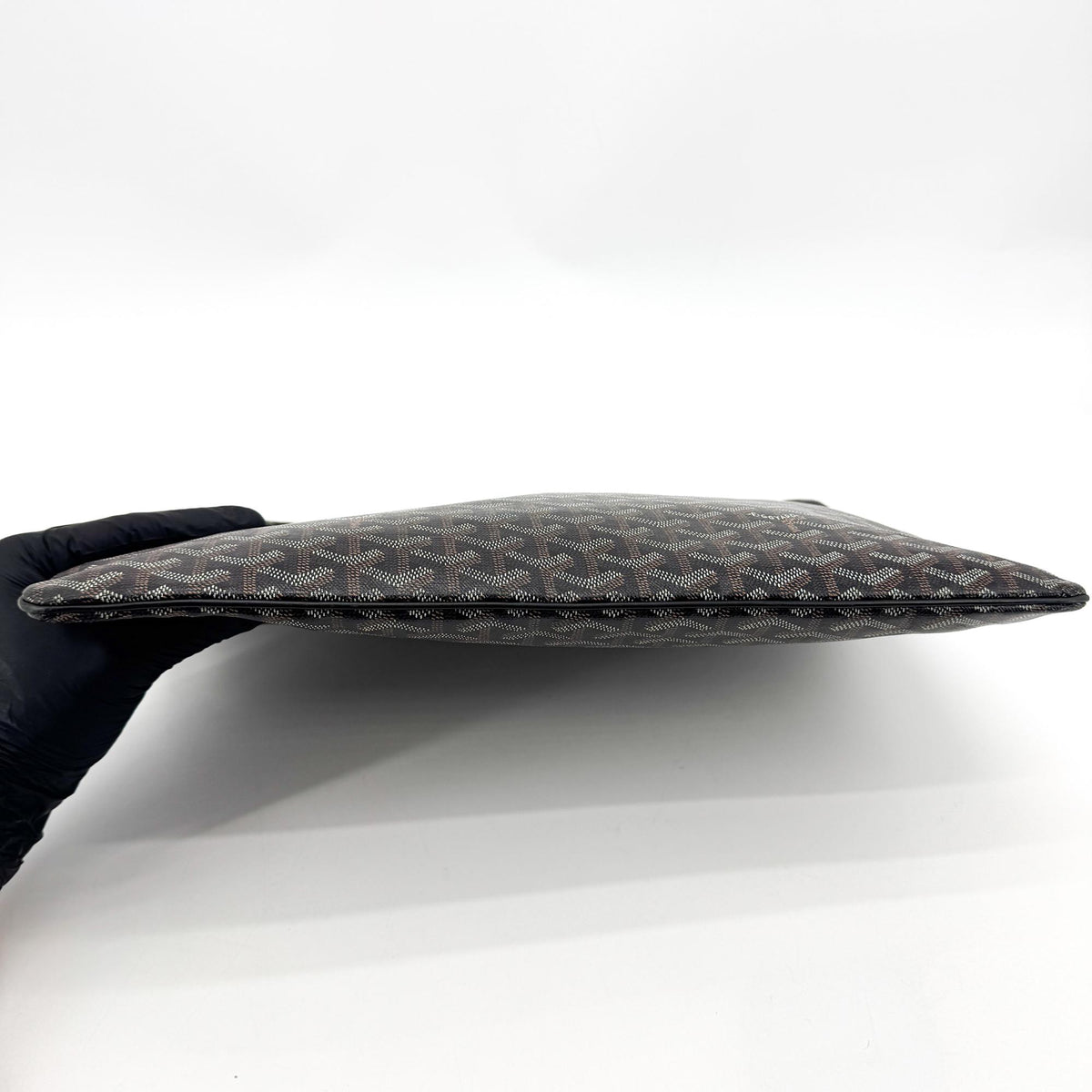 Goyard Senat Zip Printed Coated Canvas, Black, Canvas, Clutch