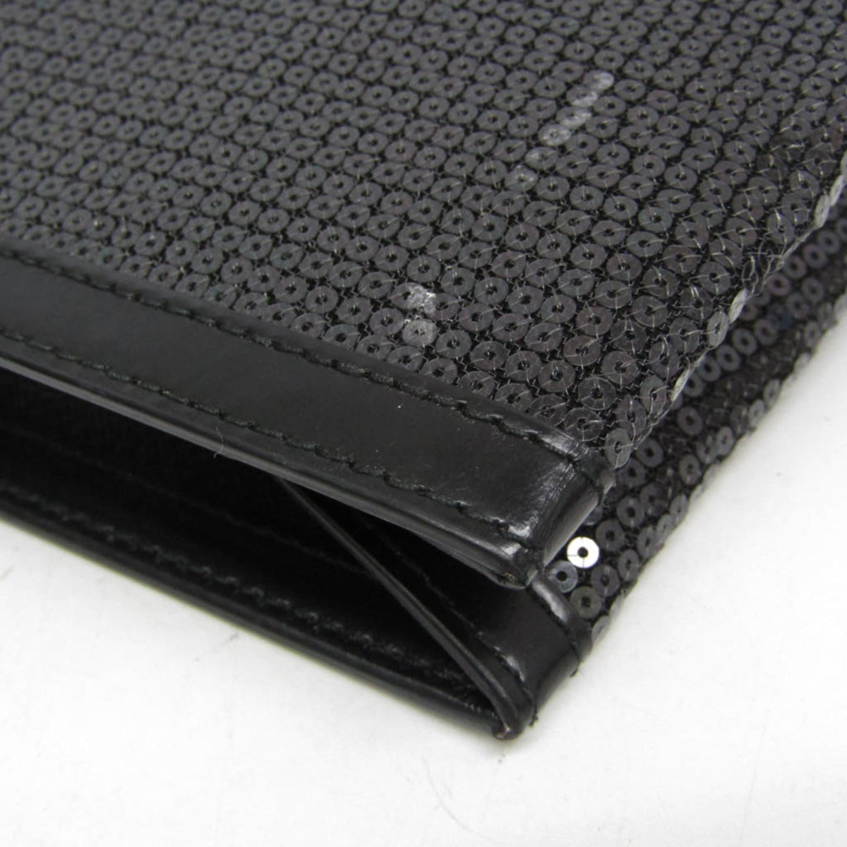 Prada Logo Open Sequined Mesh, Black, Mesh, Tote Bag