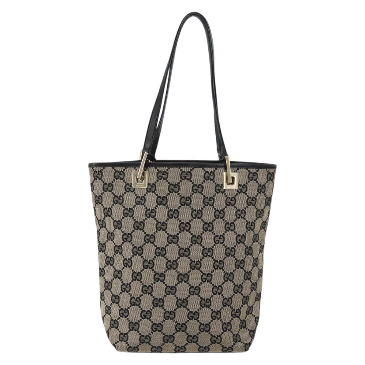 Gucci Tote Bag Canvas, BEIGE, CANVAS, Tote bag