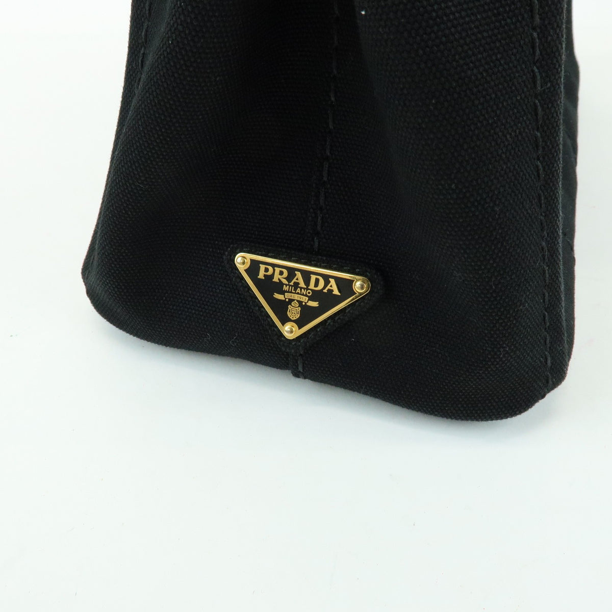 Prada Canapa Canvas, Black, Canvas, Tote Bag