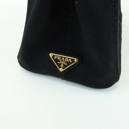 Prada Canapa Canvas, Black, Canvas, Tote Bag