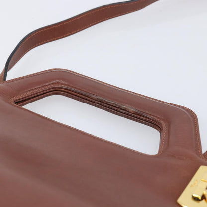 Salvatore Ferragamo Wanda Leather, Brown, Leather, Handbag