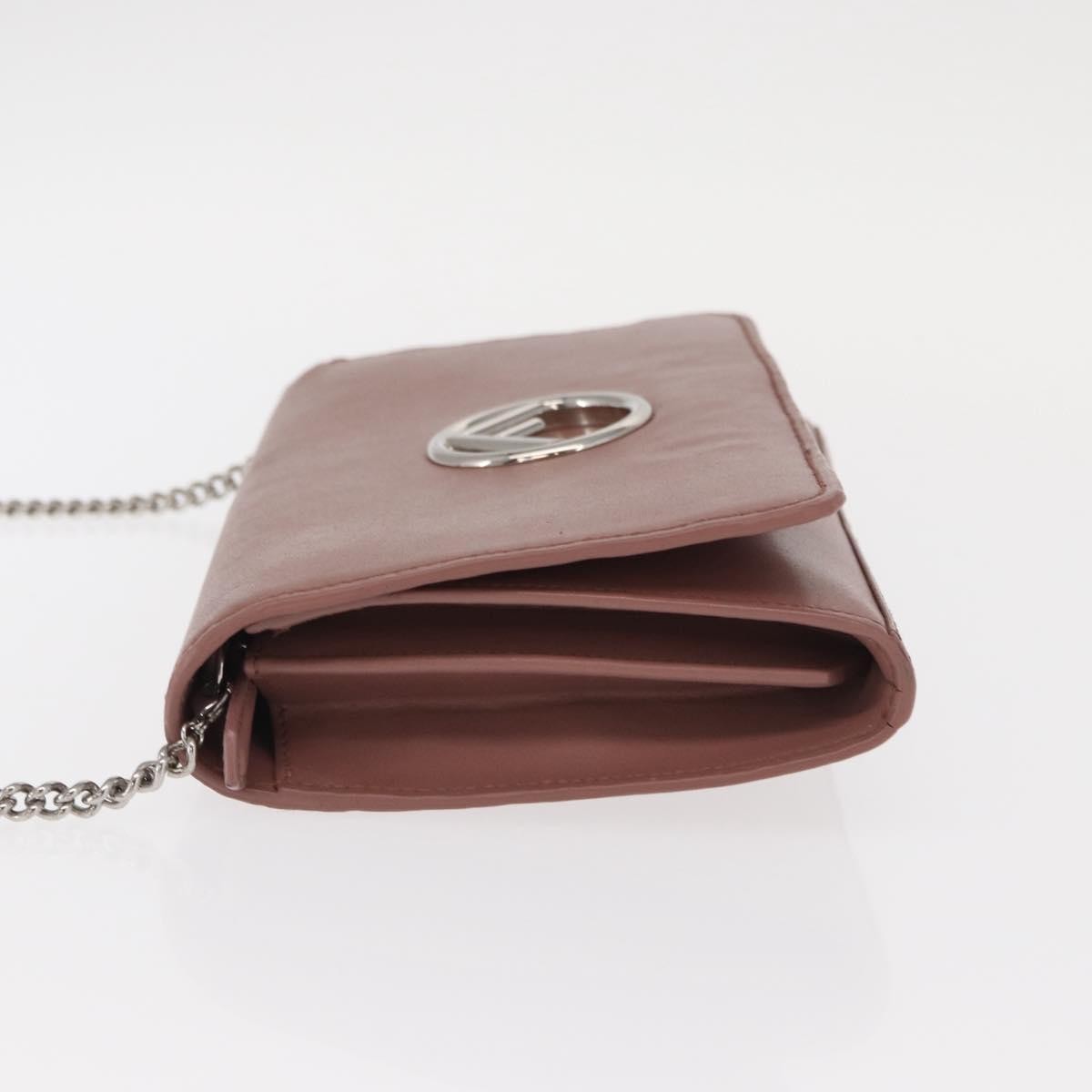 Fendi F is Fendi Wallet on Chain Leather, Pink, Leather, Shoulder Bag