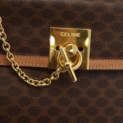 Celine Vintage Handbag Toile Céline, Brown, Canvas, Handbag