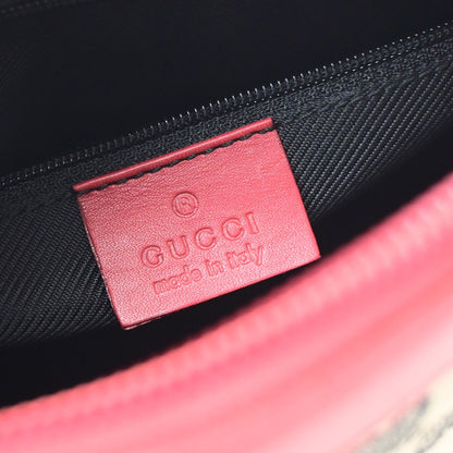Gucci Vintage Zip Tote GG Canvas with Leather, Gray, Canvas, Tote Bag