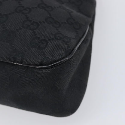 Gucci Twins Tote GG Canvas with Leather, Black, Canvas, Tote Bag
