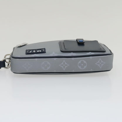Louis Vuitton Alpha Clutch Limited Edition Monogram Satellite Canvas, Silver, Nylon, Clutch