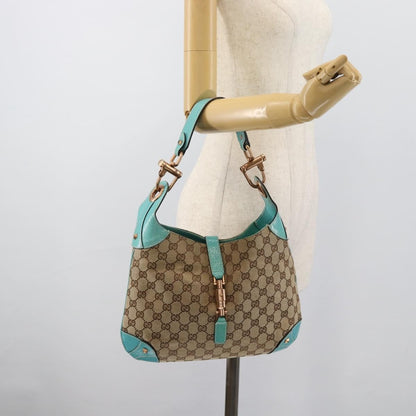Gucci Jackie Canvas, Brown, Canvas, Handbag