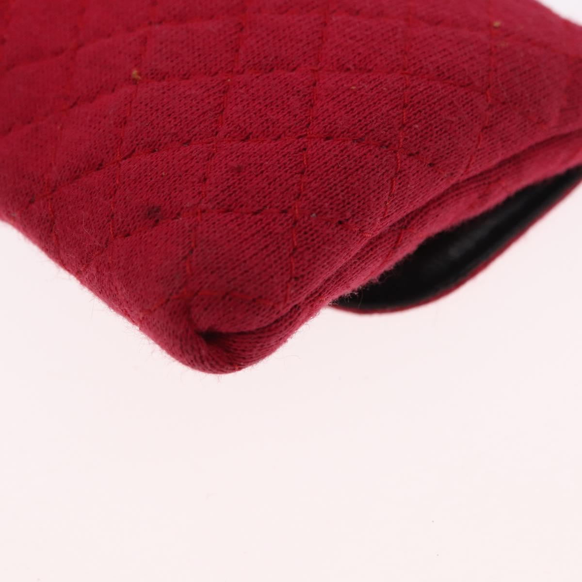 Chanel Vintage Chain Pocket Clutch Cotton, PINK, COTTON, Clutche & pouche