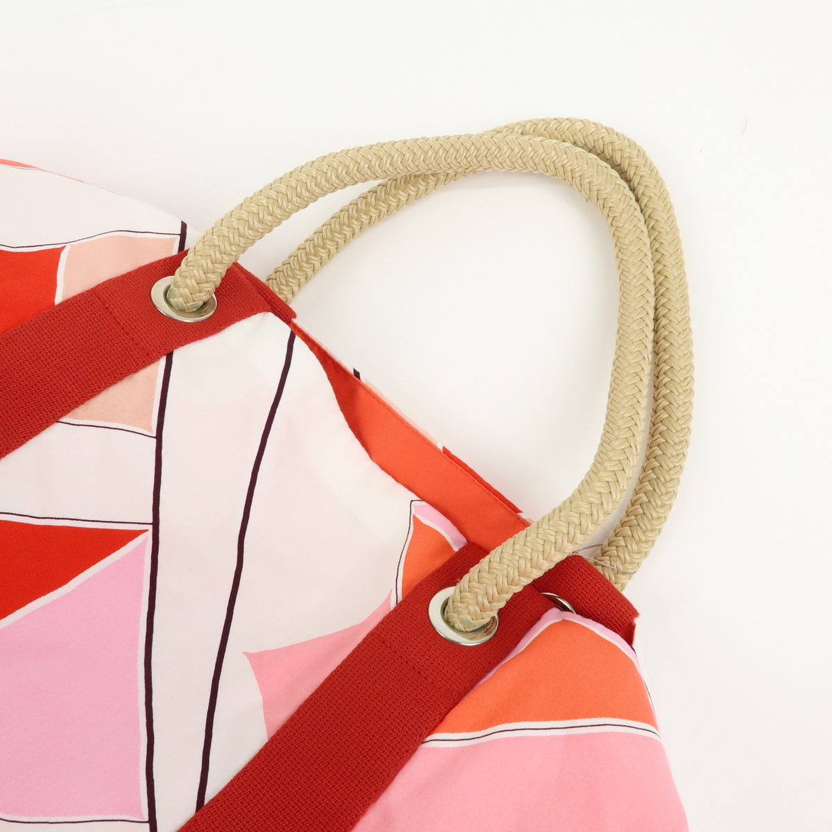 Hermes Drapeaux Au Vent Printed Canvas, Multicolour, Canvas, Handbag