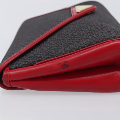 Saint Laurent Vintage Clutch Canvas, Gray, Canvas, Clutch