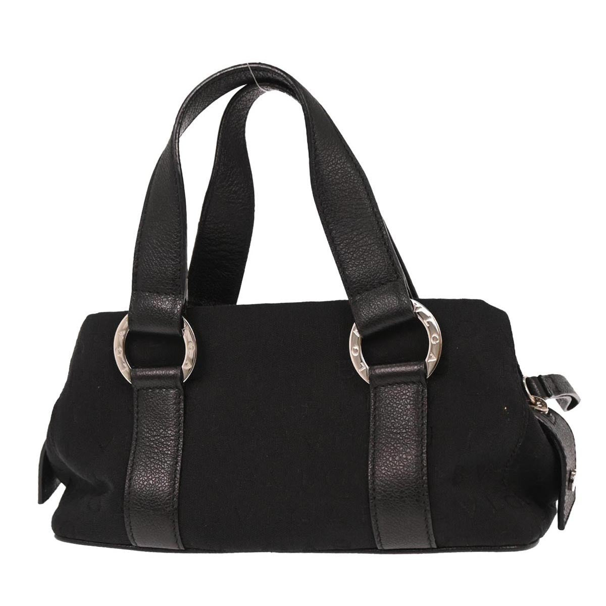 Bvlgari Logomania Canvas, Black, Canvas, Handbag