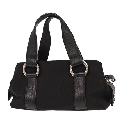 Bvlgari Logomania Canvas, Black, Canvas, Handbag