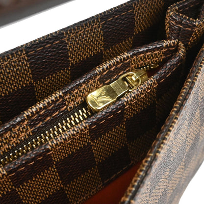 Louis Vuitton Aubagne Damier Ebene, Brown, Canvas, Shoulder Bag