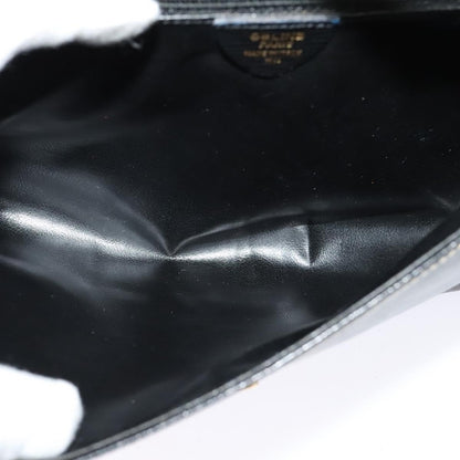 Celine Vintage Circle Logo Leather, Black, Leather, Handbag