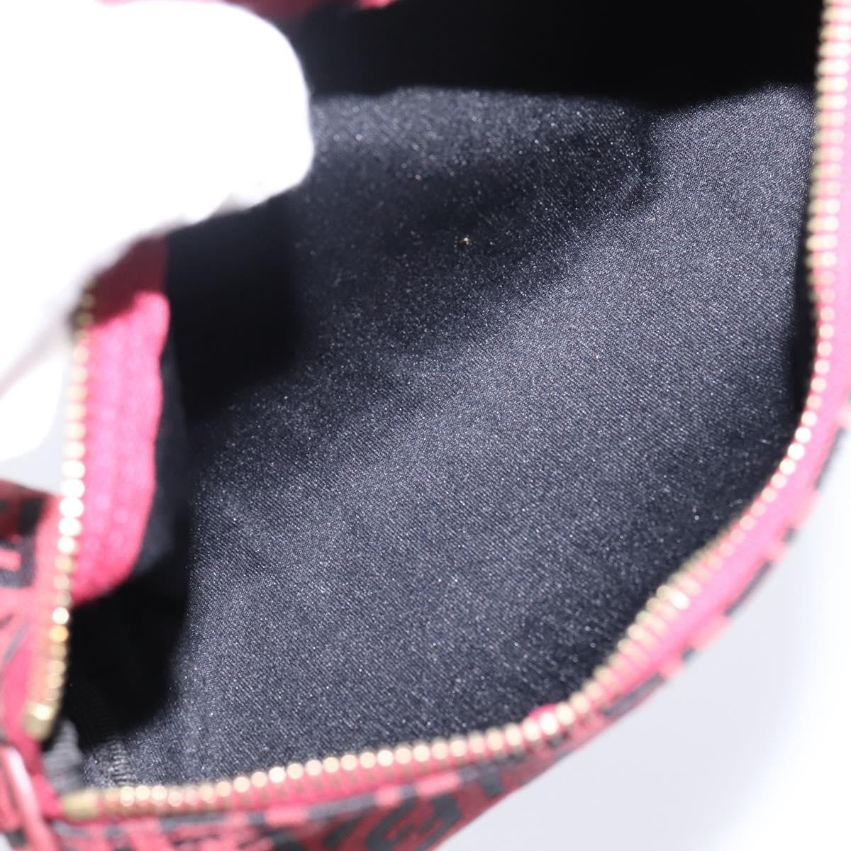 Fendi Vintage FF Zip Zucchino Canvas, Burgundy, Canvas, Shoulder Bag