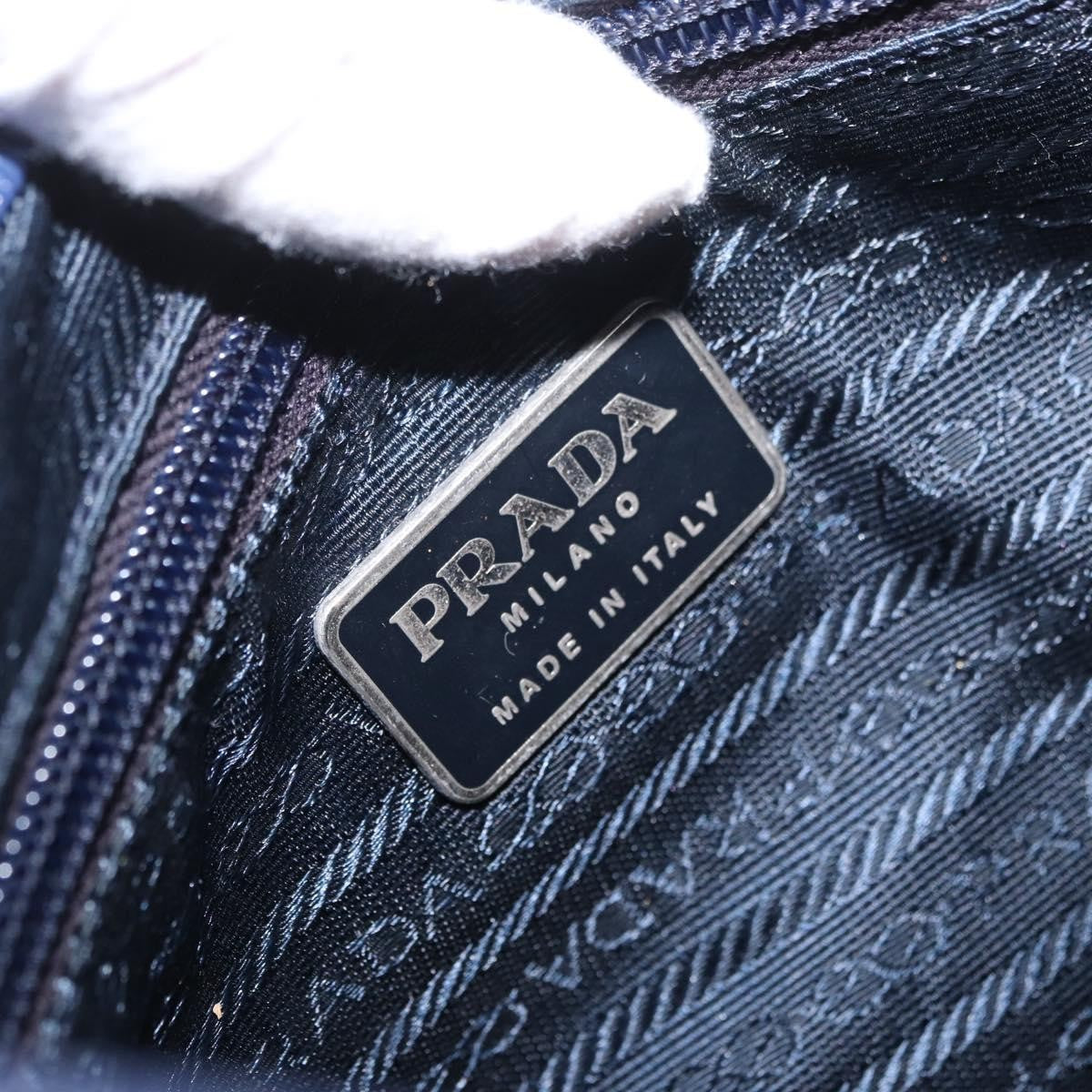 Prada Buckle Messenger Tessuto, Navy, Nylon, Handbag