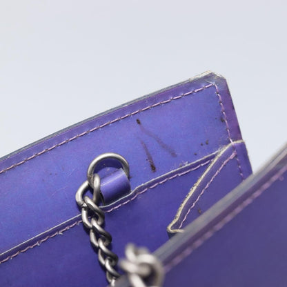 Chanel Vintage Holographic Chain Vinyl, Purple, Synthetic, Tote Bag