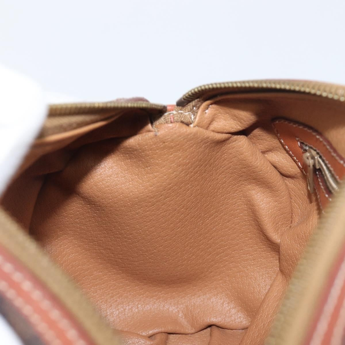 Celine Vintage Macadam Canvas and Leather, Brown, PVC, Handbag